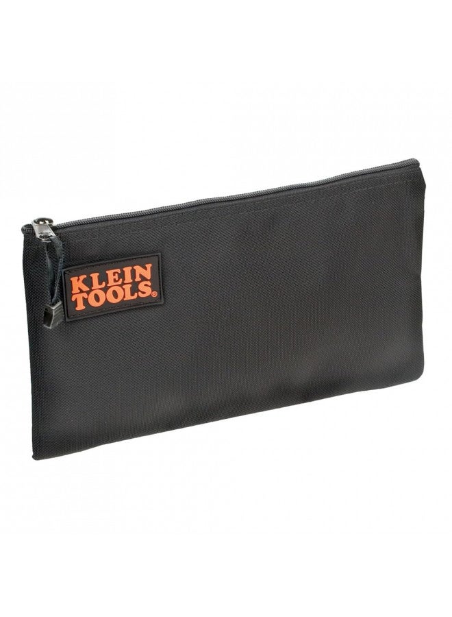 Klein Tools Klein Tools 5139B Zipper Bag, Cordura Nylon Tool Pouch with Heavy-Duty Nylon Zipper Close, 12-1/2-Inch, Black  - Image 1
