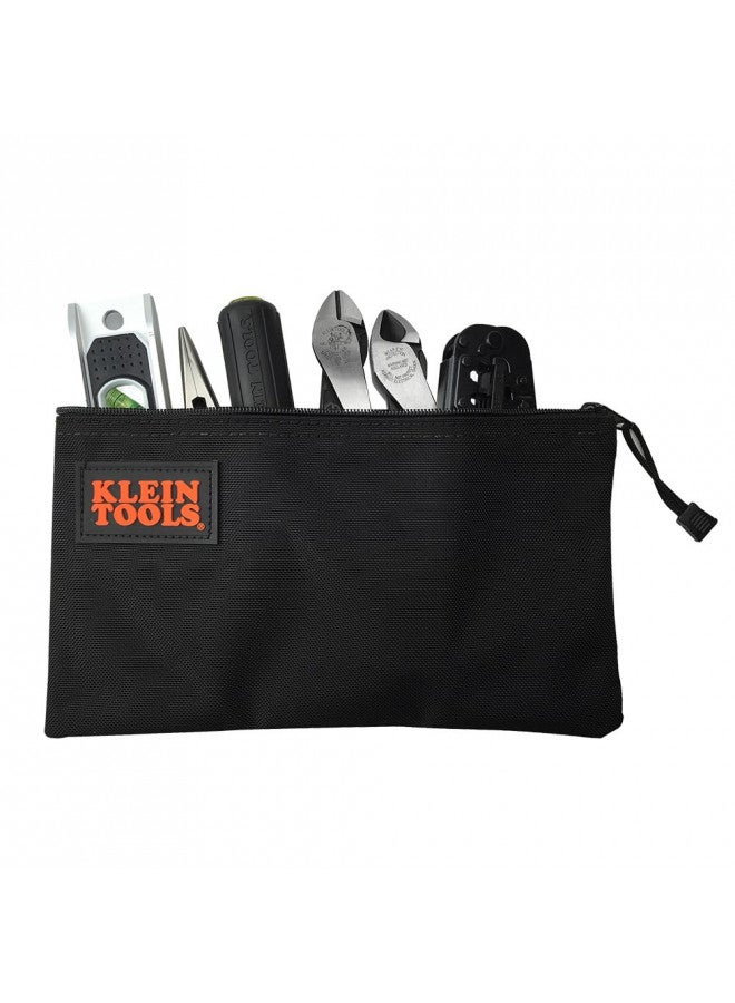 Klein Tools Klein Tools 5139B Zipper Bag, Cordura Nylon Tool Pouch with Heavy-Duty Nylon Zipper Close, 12-1/2-Inch, Black  - Image 5
