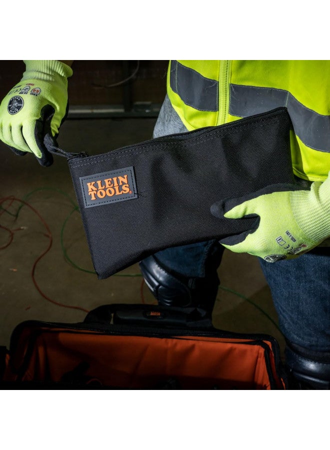 Klein Tools Klein Tools 5139B Zipper Bag, Cordura Nylon Tool Pouch with Heavy-Duty Nylon Zipper Close, 12-1/2-Inch, Black  - Image 3