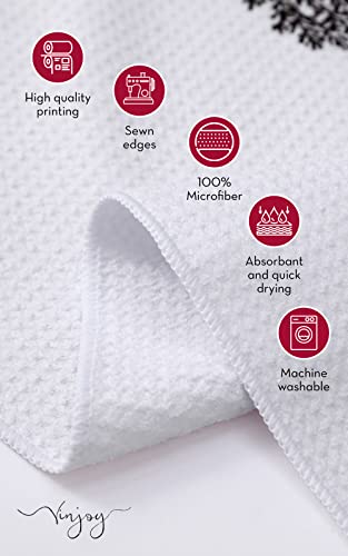 Vinjoy Microfiber Dog Puns Dish Towels Set of 4 - Fun, Functional Kitchen Towels with Sayings - Image 2