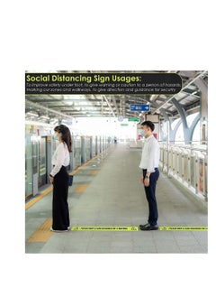 Y&D 2 Pack Social Distancing Sign, Floor Stickers Safety Tape 2m Metre Apart Safe 33 m x 48mm  - Image 2