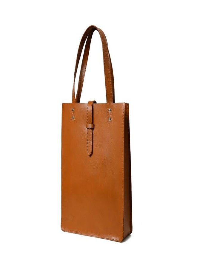 MaheTri Chestnut Charm Brown Leather Tote Bag for Women | Genuine Leather, Spacious Everyday & Office Handbag | Comfortable Handles & Multi-Pocket Organisation | Casual & Formal - Image 1