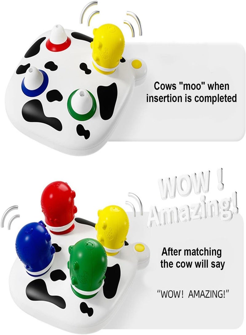 GGOOT Montessori Cow Toys - Cow Montessori Toys For 12+ Months | Fine Motor Skills Developmental Gift Toy Color Shape Sorting Game For Toddler - Image 5