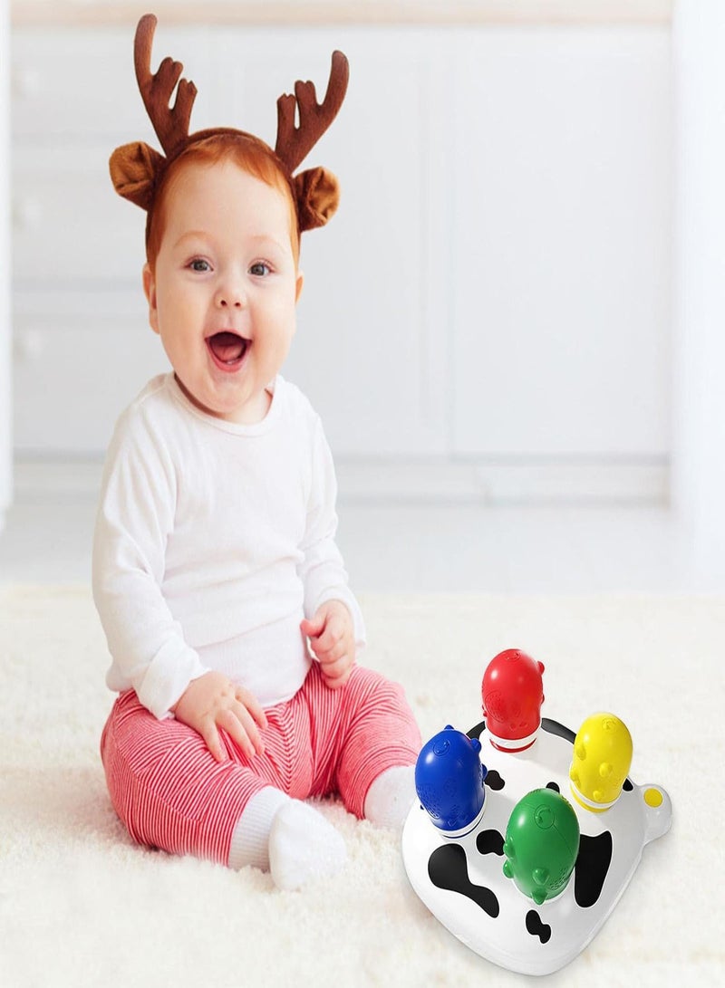GGOOT Montessori Cow Toys - Cow Montessori Toys For 12+ Months | Fine Motor Skills Developmental Gift Toy Color Shape Sorting Game For Toddler - Image 2