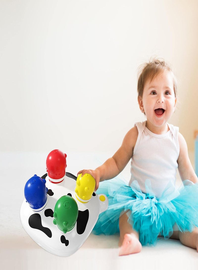 GGOOT Montessori Cow Toys - Cow Montessori Toys For 12+ Months | Fine Motor Skills Developmental Gift Toy Color Shape Sorting Game For Toddler - Image 3