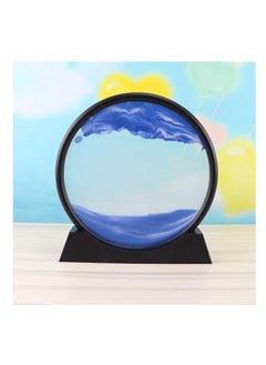 DIGI CORE Sand Lamp Moving Sand Decor with LED Light 3D Sand Round Glass Frame Dynamic Sandscapes in Motion Display Decor Relaxing Home Office Decor Night Light Decoration Creative Gift  - Image 3