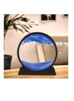 DIGI CORE Sand Lamp Moving Sand Decor with LED Light 3D Sand Round Glass Frame Dynamic Sandscapes in Motion Display Decor Relaxing Home Office Decor Night Light Decoration Creative Gift  - Image 4