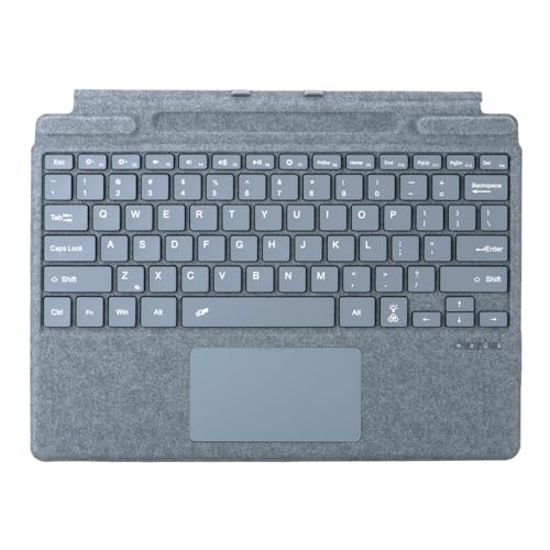Zoof Keyboard for Microsoft Surface Pro Copilot 11th Edition Pro 11 Pro 109 8 X 13 inch Detachable Type Cover with Touchpad 7Color Backlit Pen Holder Ice Blue - Image 1