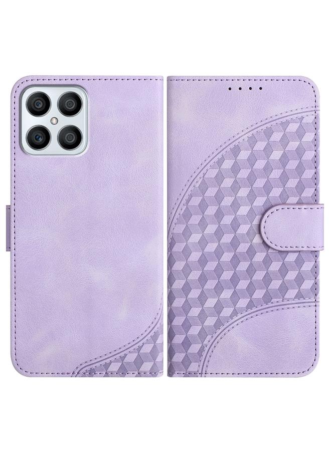 erorex Case For Honor X8 4G / X30i / Play6T Pro Elephant Head Embossed Phone Leather Case with Lanyard - Image 1