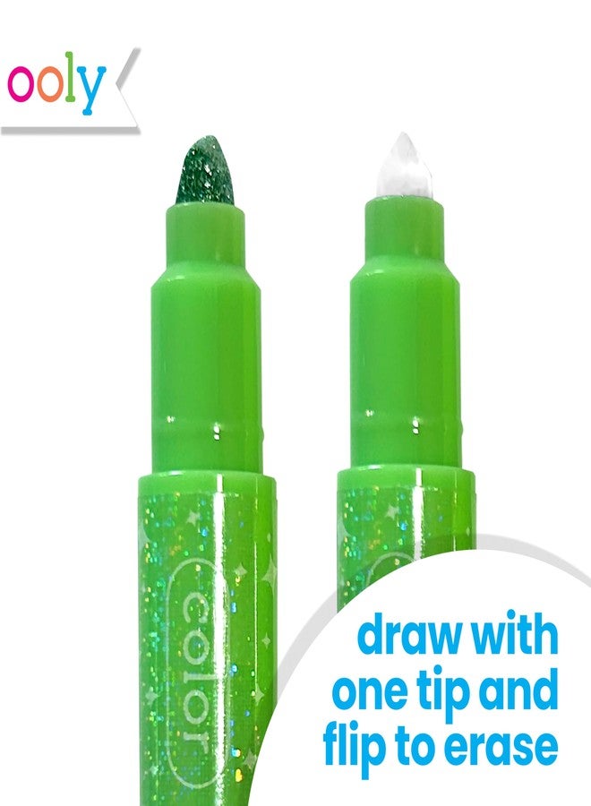 Ooly Make No Mistake Glittery Erasable Markers, 12 Stress and Mess Free Sparkle Markers You Can Erase, Colorful Supplies for Any Arts & Crafts - Image 3