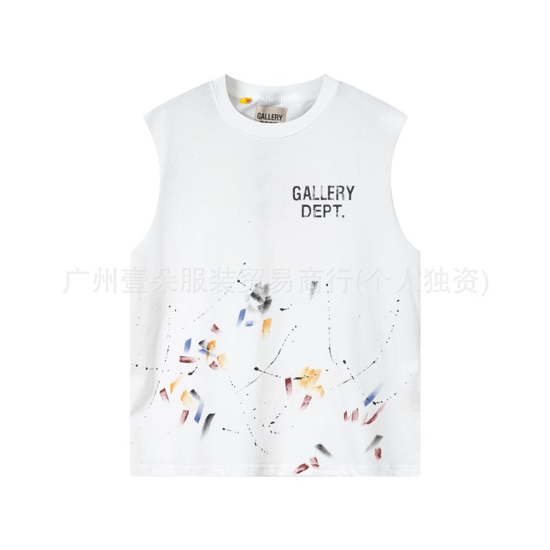 Gallery Dept Tide Classic Letter Slogan Logo Gradient Printed Short-Sleeved T-Shirt For Men And Women - Image 1