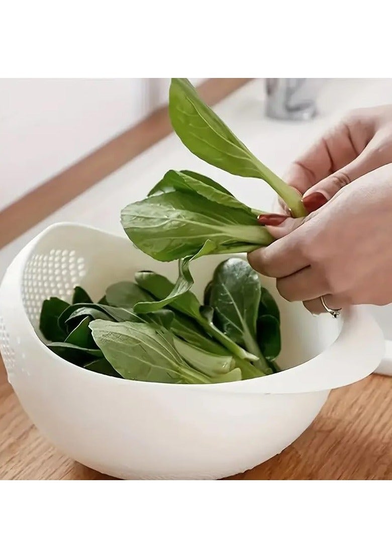 Oasisgalore Rice Food Strainer Rice Washer Strainer Colander Basket Washing Bowl for Kitchen - Image 4