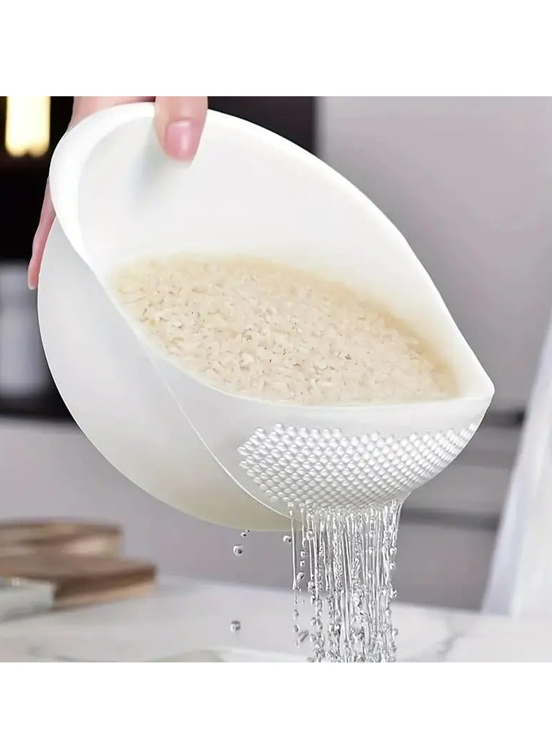 Oasisgalore Rice Food Strainer Rice Washer Strainer Colander Basket Washing Bowl for Kitchen - Image 5