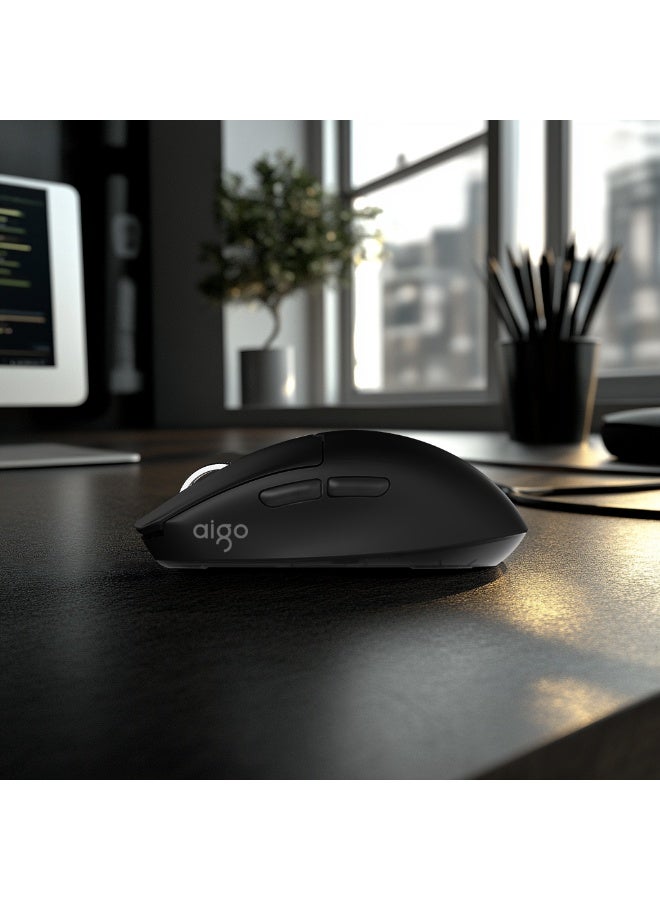 aigo GM80 Plus 3 Mode Wireless, Bluetooth & Wired Gaming Mouse - 12,000 DPI Optical Sensor PAW3311 - Lightweight 52G - Polling Rate 1000 Hz - Image 3
