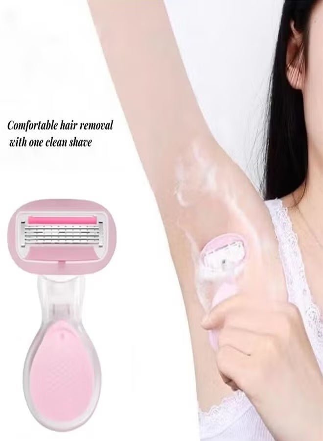 2-piece Mini Razor Hair Removal Blade with Case for Women Body, Armpit and Bikini Pink - Image 5