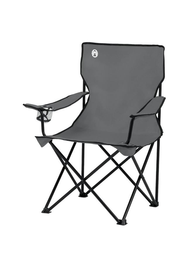 Coleman Lightweight Quad Camping Chair with Integrated Drink Holder Grey and Black 2000038574