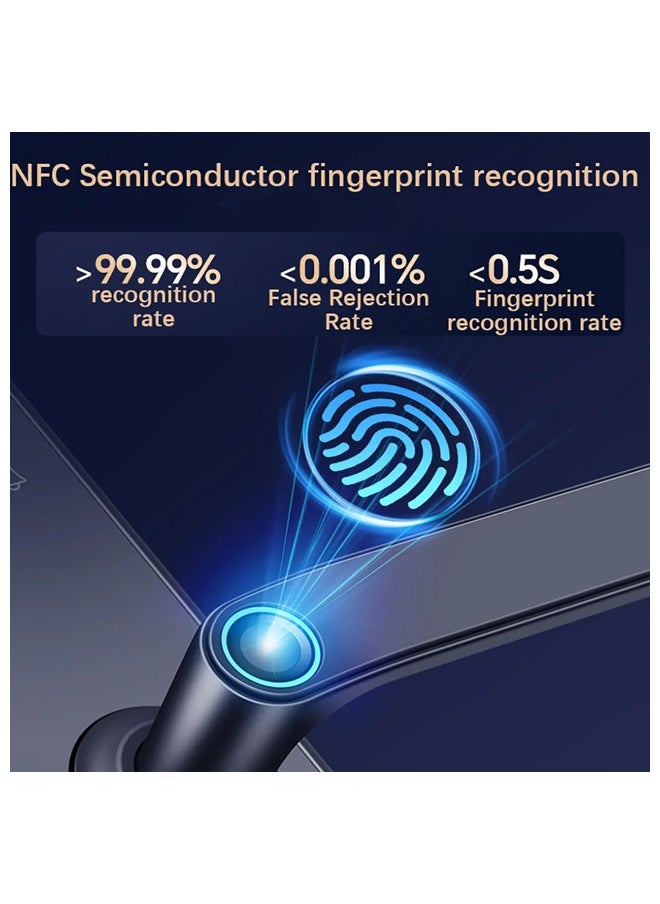 Smart Lock Fingerprint Lock,  Door Lock Keypad , Door Lock with Handle Fingerprint,  Electronic Deadbolt Door Lock, Smart Door Lock Compatible with APP