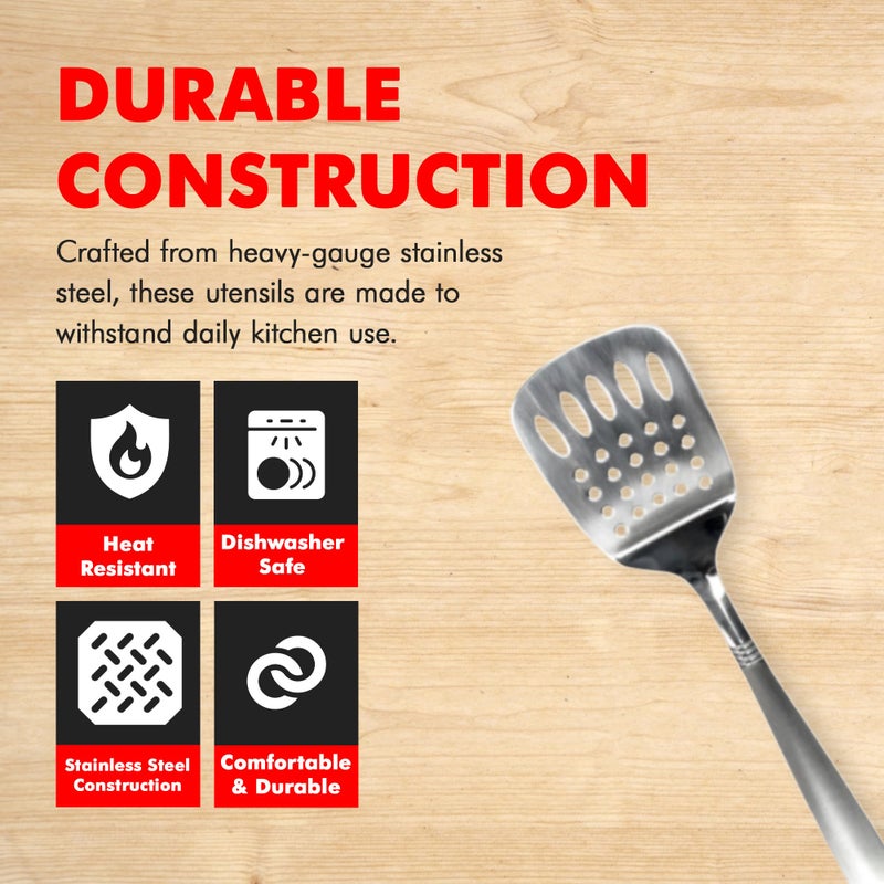 شيف كرافت ملعقة تقليب مثقبة من الإستانلس إستيل - Image 2