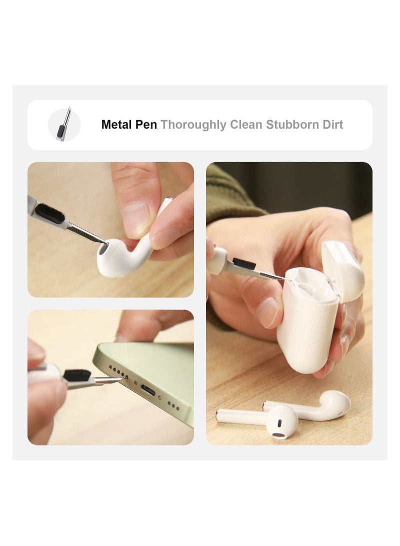 3 in 1 Cleaner Kit for Airpods Pro 1 2 3 Multi-Function Cleaning Pen with Soft Brush Flocking Sponge for Bluetooth Airpods Case, Earbuds, Air pods, Earphone, Headphone Cleaning Tools  - Image 4