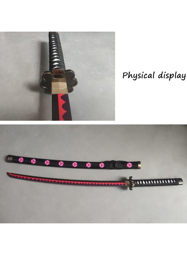 Roronoa Zoro Anime Samurai Cosplay Sword,Shusui,Bamboo Blade Katana,About 104CM,For Role Playing and Collection Black & Red - Image 4