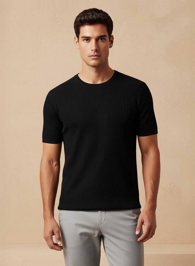 Iconic Textured Crew Neck T-shirt - Image 1