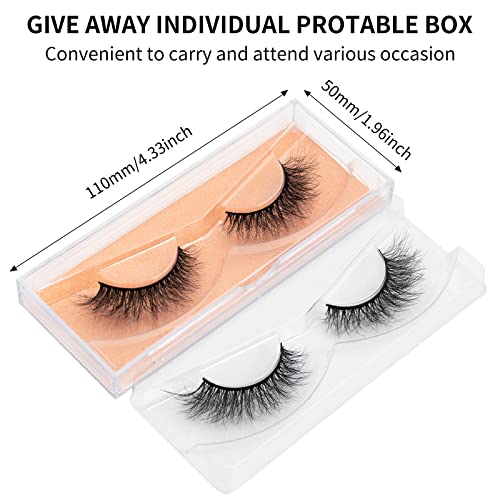 DYSILK Wispy Lashes False Eyelashes - Mink Lashes 5 Pairs 6D Faux Eyelash Extension False Eyelashes Mink Lash Natural Look Fake Eyelash Reusable Strip Lash Kit | Wispy-10-15mm - Image 4