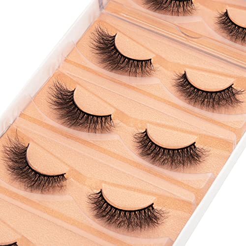 DYSILK Wispy Lashes False Eyelashes - Mink Lashes 5 Pairs 6D Faux Eyelash Extension False Eyelashes Mink Lash Natural Look Fake Eyelash Reusable Strip Lash Kit | Wispy-10-15mm - Image 2