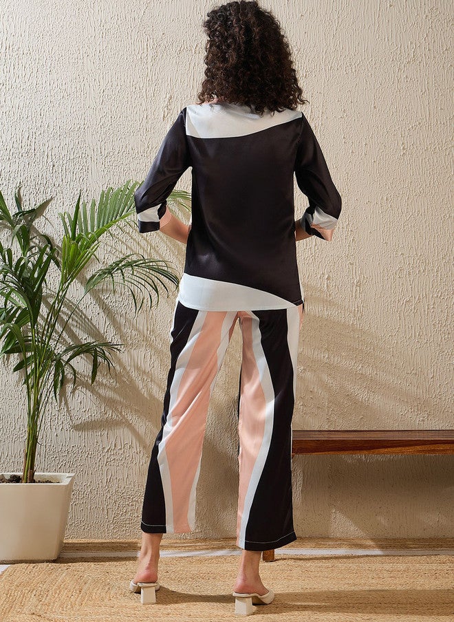 StyleStone قميص بقلنسوة ملون من ستايل ستون مع بنطلون متناسق - Image 5