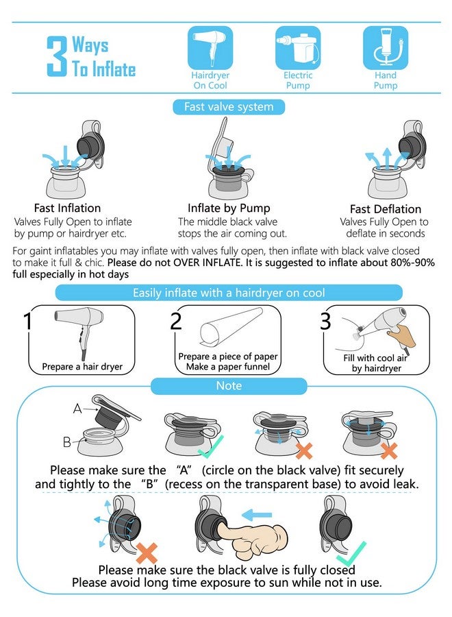 Jasonwell Big Inflatable Unicorn Pool Float Floatie Ride On With Fast Valves Large Rideable Blow Up Summer Beach Swimming Pool Party Lounge Raft Decorations Toys Kids Adults - Image 4