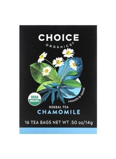 Choice Organic Teas Choice Organic Teas, Herbal Tea, Chamomile, Caffeine Free, 16 Tea Bags, .50 oz (14 g)  - Image 1