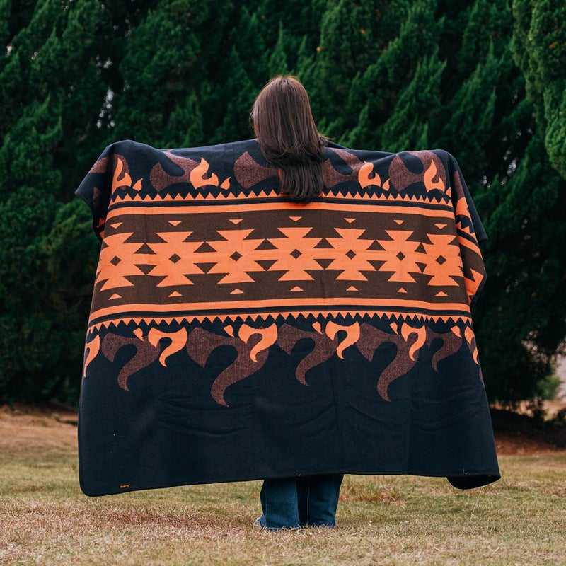 ACUSHLA Merino Wool Blanket - Soft Warm Thick Washable Large Bed Couch Camping Outdoor Travel Throw Blanket All Weather, Flame Blue 79X63 - Image 1