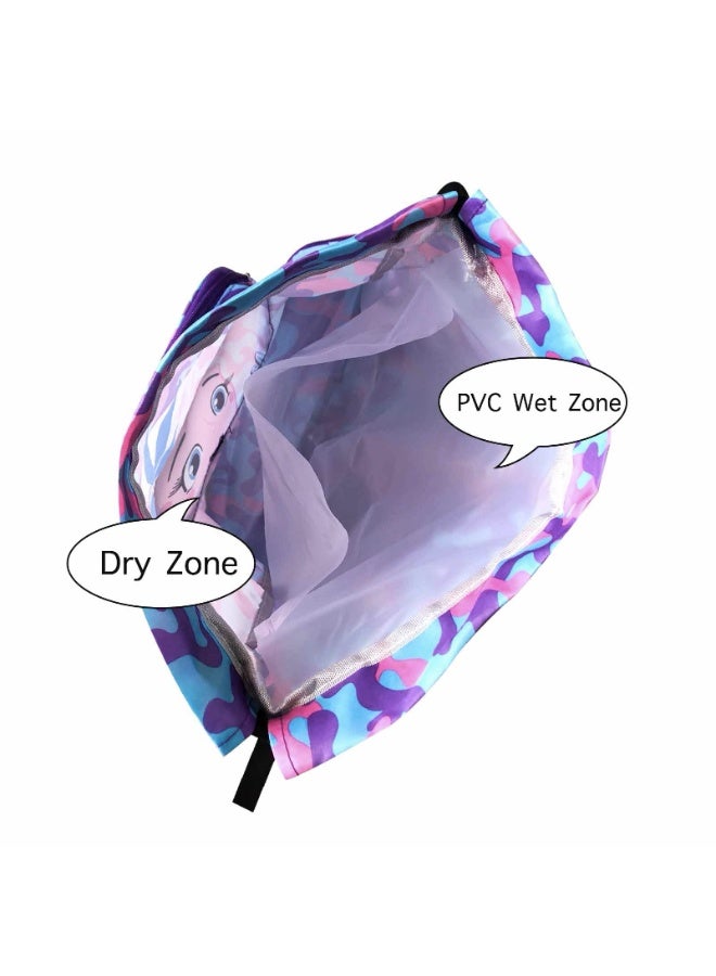 Kibee Swimming Bag Beach Backpack Yoga Bag Waterproof Drawstring Backpack Sports Backpack Fitness Backpack，Cartoon Anime Drawing Swimming Bag  Suitable for swimmers - Image 2