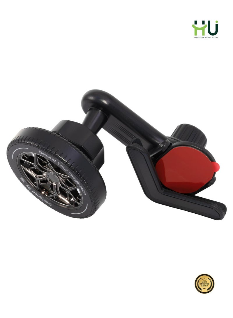 H U Magnetic Car Phone Holder for Central Control Screen with 20 N42 Magnets, 360° Rotation, and Adjustable Clip - Image 5