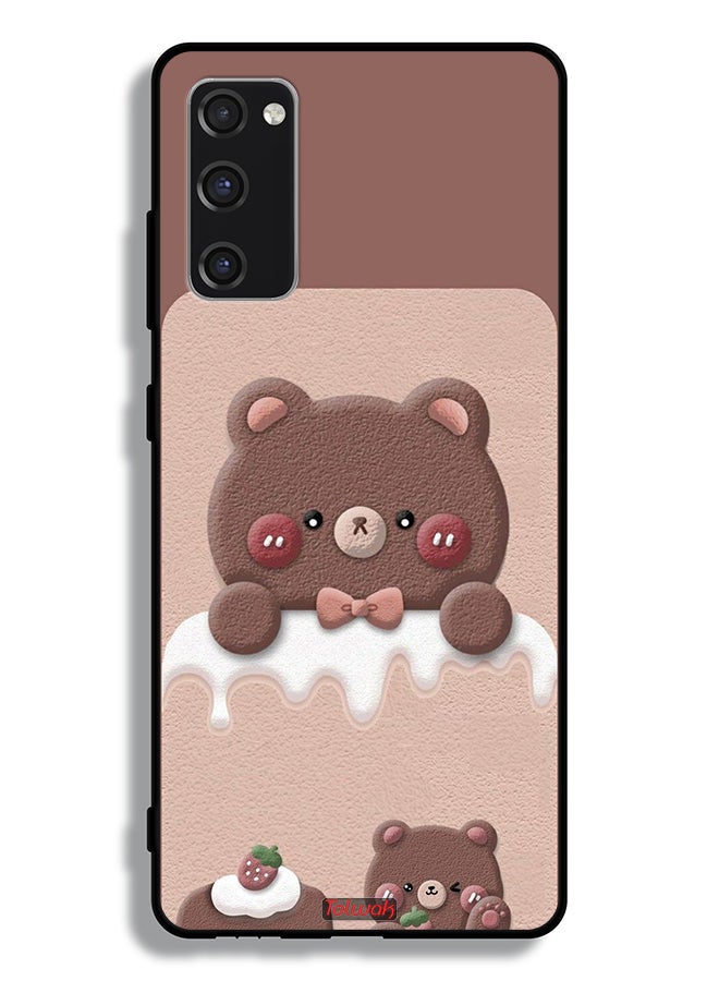 Tolwak Samsung Galaxy S20 FE Protective Case Cover Bear Strawberry - Image 2