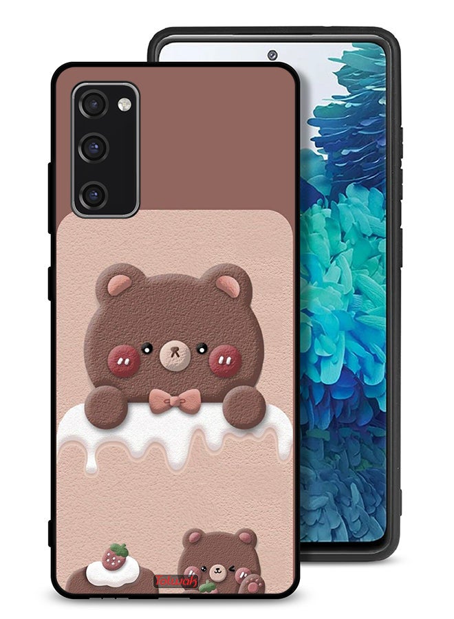 Tolwak Samsung Galaxy S20 FE Protective Case Cover Bear Strawberry - Image 1