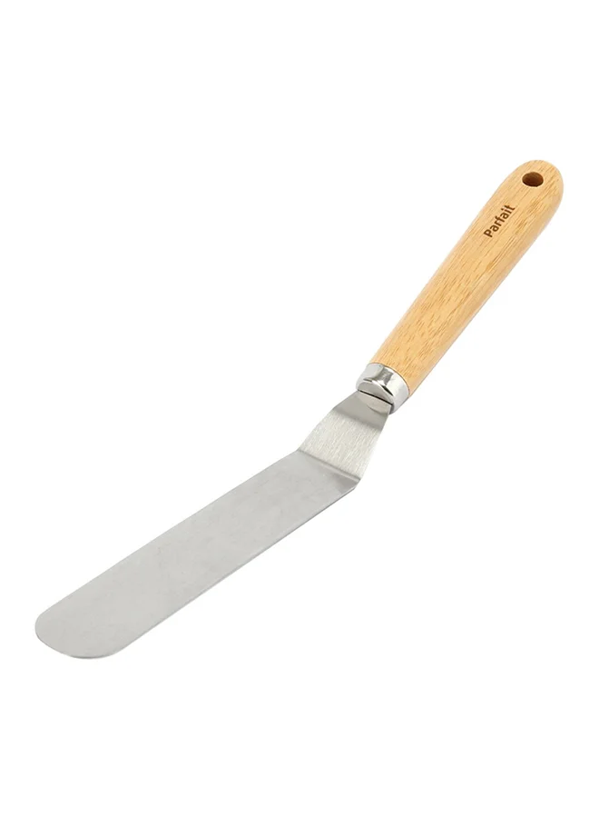 PARFAIT Curve Blade Steel Cream Scraper Silver and Brown 4 x 3 x 33 cm HB8586KT