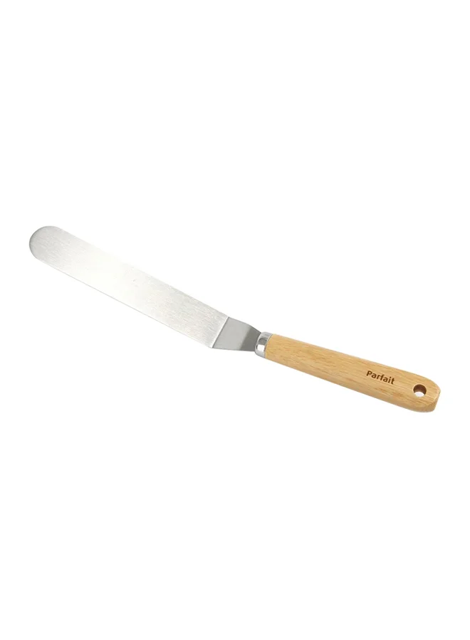 PARFAIT Curve Blade Steel Cream Scraper Silver and Brown 4 x 3 x 33 cm HB8586KT