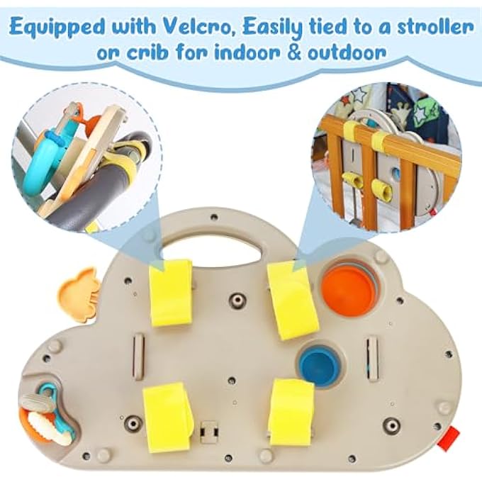 BABY STEERING WHEEL MONTESSORI TOY, EDUCATIONAL GIFT FOR TODDLERS TOYS (ROSA) - Image 4