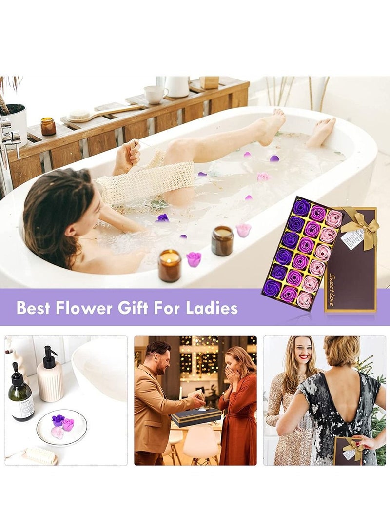 SYOSI Floral Bath Soap Rose Petal Plant Essential Oil Rose Soap Set The Best Gift Idea For Women'S Teenage Girls' Mothers' Birthday With Soap-Shaped Petals  - Image 4