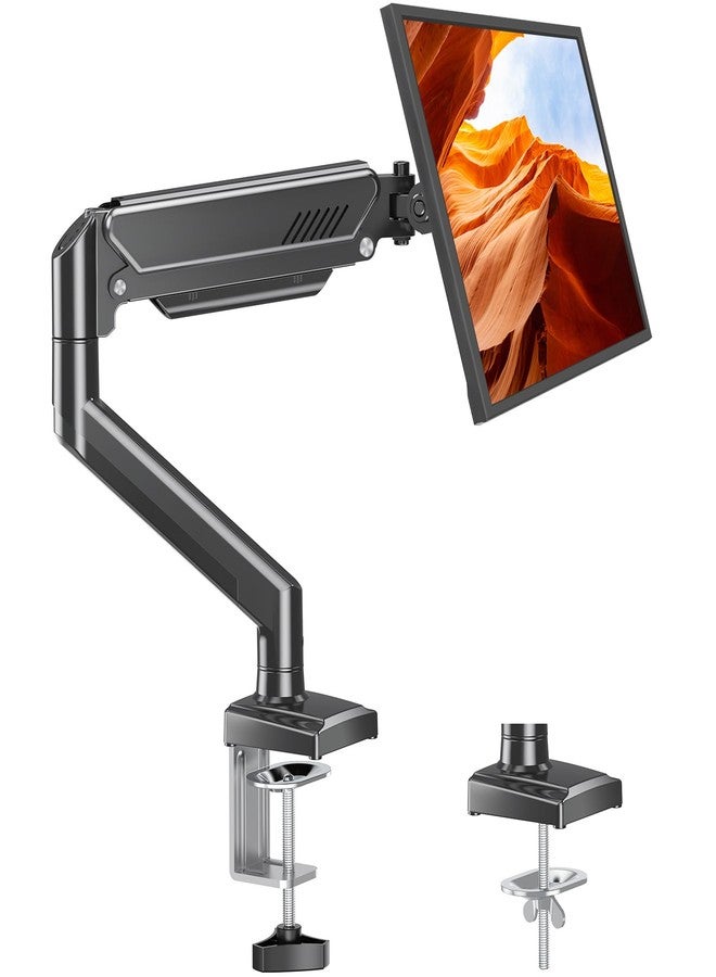 MOUNT PRO Single Monitor Arm Desk Mount Fits 13 to 32 inch Computer Monitor, Holds 4.4 to 19.8lbs VESA Monitor Mount, Adjustable Monitor Stand with Clamp/Grommet Mounting Base, 75/100mm Bracket Mount, Freelift - Image 1