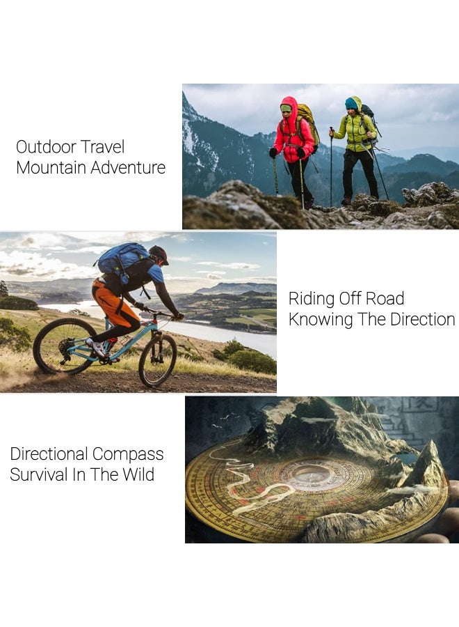 Oumij Compass 20mm 12pcs Mini Practical Pocket Oil Filled Plastic Compass Lightweight for Hiking Camping Outdoor Activities Accessory - Image 3