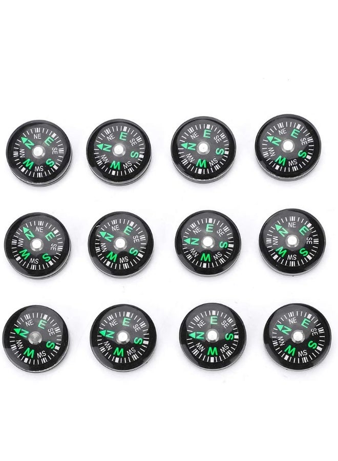 Oumij Compass 20mm 12pcs Mini Practical Pocket Oil Filled Plastic Compass Lightweight for Hiking Camping Outdoor Activities Accessory - Image 4