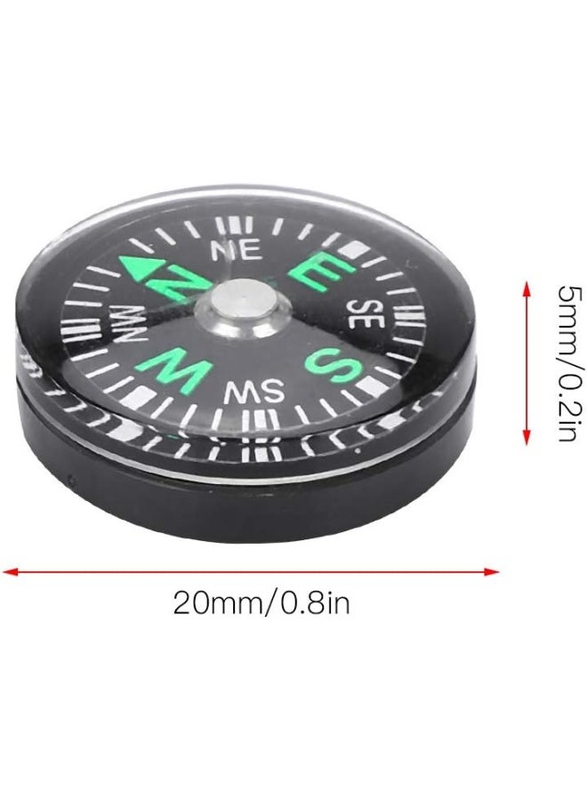 Oumij Compass 20mm 12pcs Mini Practical Pocket Oil Filled Plastic Compass Lightweight for Hiking Camping Outdoor Activities Accessory - Image 5