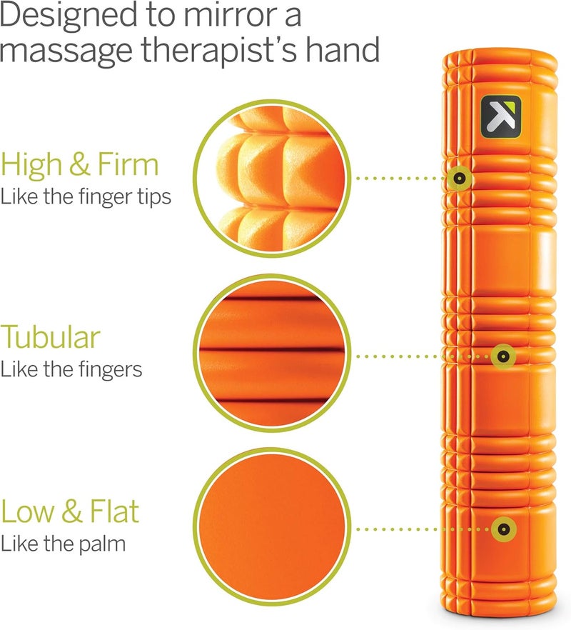 Trigger Point Performance Therapy Grid Patented Multi-Density Foam Massage Roller Exercise, Deep Tissue&Muscle Recovery Relieves Muscle Pain & Tightness, Improves Mobility & Circulation - Image 2
