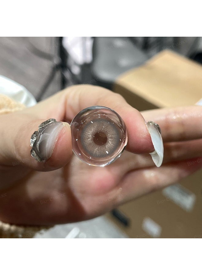 يواي عدسات لاصقة ملونة رمادية طبيعية ماركة UYAAI قابلة للاستخدام لمدة سنة، عدسات تجميلية مناسبة للجنسين، عدسات فاشن قوية المبيعات، نسبة الماء 42% - Image 5