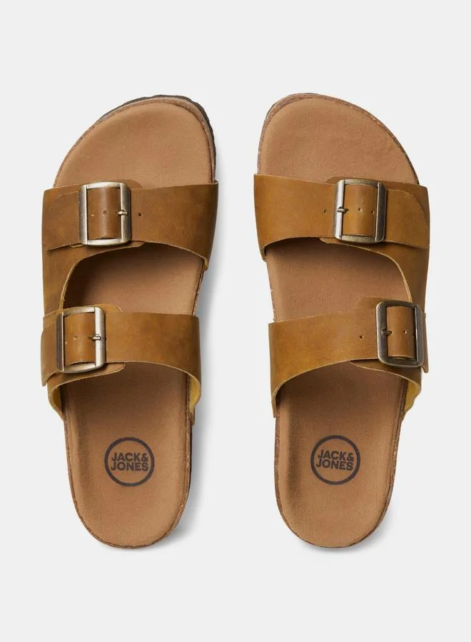 JACK & JONES Double Buckle Strap Louis Suede Sandal