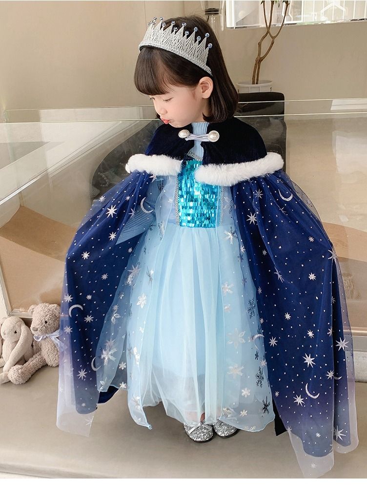 Loquat Fairytale Princess Themed Party Fancy Dress Cosplay Costume Blue  - Image 1