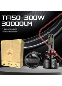 Toby's Tobys TF150 9007 2 Pieces 300W Original Tested LED Headlight Bulb Assembly 30000 Lumens 150W/Piece Xtreme Bright With Color Temperature 6500K  - Image 1