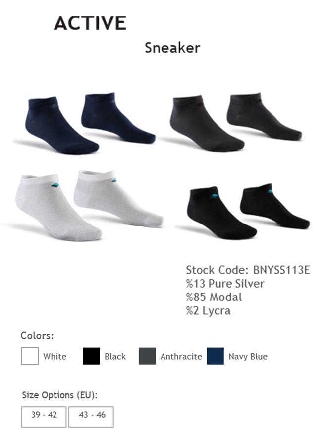 bonnysilver AntiOdor Sneaker Men Silver Socks  - Image 3