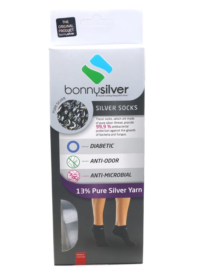 bonnysilver AntiOdor Sneaker Men Silver Socks  - Image 5